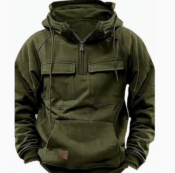 Men’s Zip-Up Hoodie Casual Sweatshirt