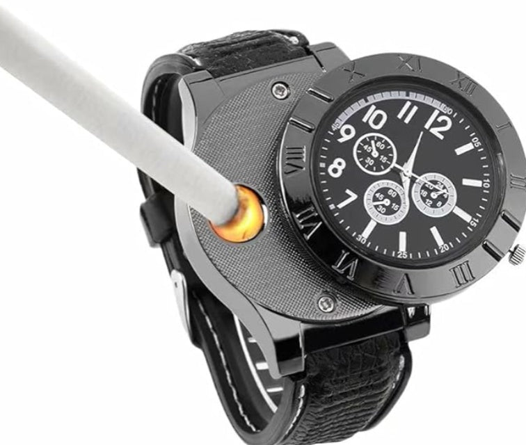 New Military USB Lighter Watch Men's